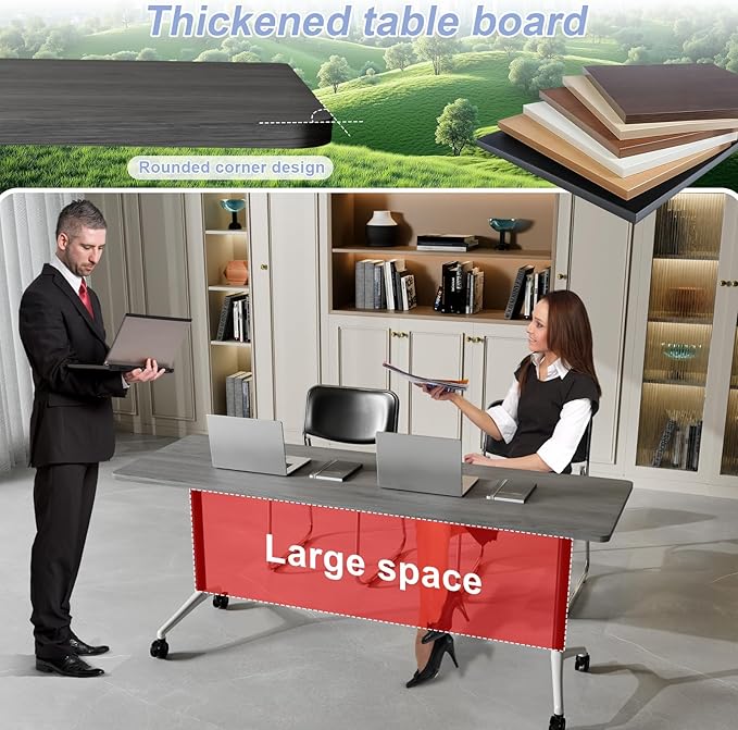 WYMHYZ Conference Table Flip Top Mobile Conference Room Tables, Folding - Image 7