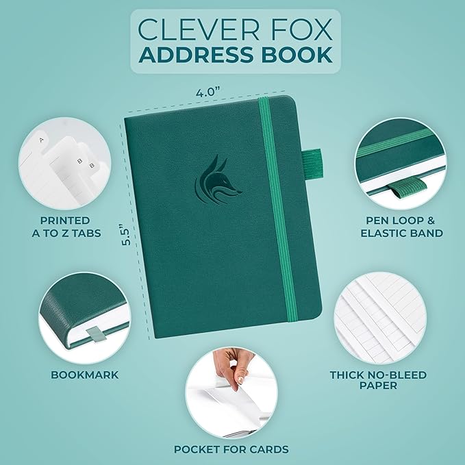 Clever Fox Address Book with alphabetic tabs - Image 2