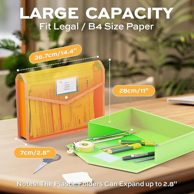 Deli 10 Pack Plastic Expanding File Folder, Folders - Image 2