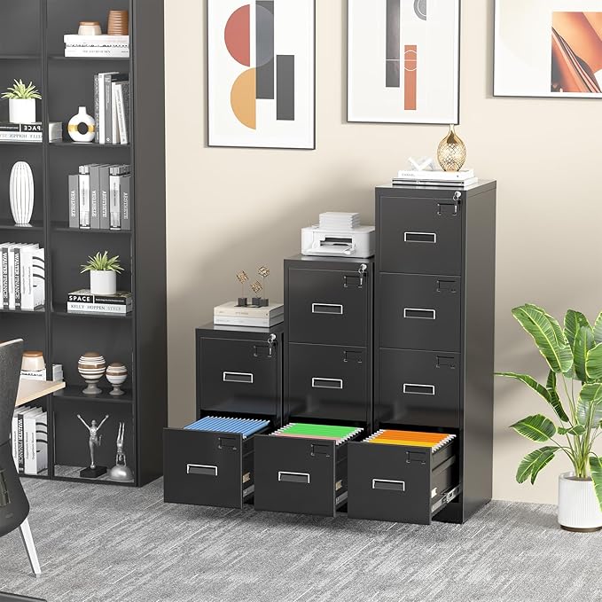 INTERGREAT 2 Drawer File Cabinet, Lockable Vertical File Office Cabinet - Image 2