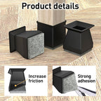 Square Chair Leg Protectors for Hardwood Floors, .7/8" - Image 6