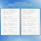 Clever Fox Password Book Spiral – Internet Address & Password Organizer - Image 3