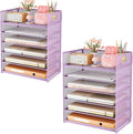 Subekyu 6-Tier Desk Paper Organizer, Desktop File Letter Tray