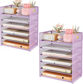 Subekyu 6-Tier Desk Paper Organizer, Desktop File Letter Tray by SUBEKYU