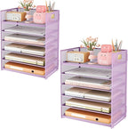 Subekyu 6-Tier Desk Paper Organizer, Desktop File Letter Tray by SUBEKYU