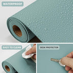 AFIING Dual-Sided Desk Pad, Natural Cork & PU Leather Large Mouse mats - Image 4