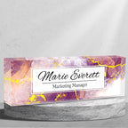 Personalized Name Plate for Desk Custom Acrylic Desk Name Plate Custom Employee by AZUFEMOS