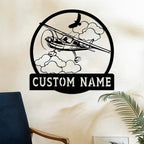 Personalized Metal Airplane Wall Art, Airplane Name Sign, Customized Pilot Name - Image 6