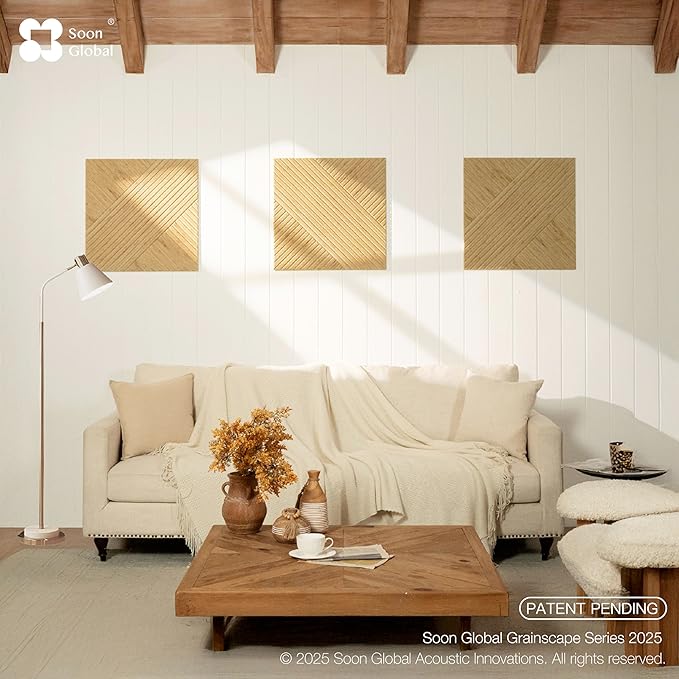 Soon Global Acoustical Wall Panels, 6-Piece 23.62 X 23.62 Inches Art Acoustic - Image 2
