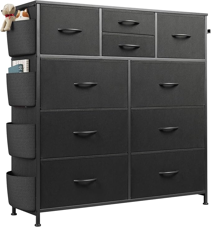 WLIVE Dresser for Bedroom with 10 Drawers, Fabric Dresser Chest of Drawers with - Image 9