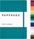 PAPERAGE Blank Journal Notebook, 160 Pages, Medium 5.6 in x 8 in by PAPERAGE