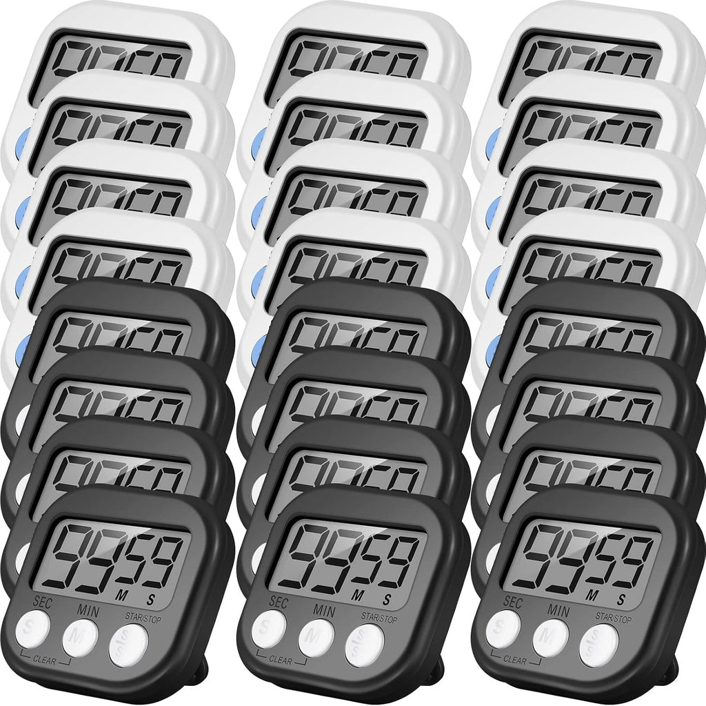 weewooday 24 pcs digital kitchen timer bulk for, main product view