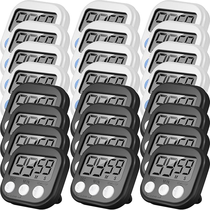 Weewooday 24 Pcs Digital Kitchen Timer Magnetic Timer Bulk On/Off Switch Minute by Weewooday