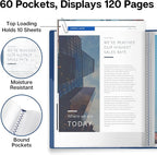 Dunwell Presentation Binder 60-Pocket, Displays 120 Pages, 8.5x11 Portfolio - Image 3