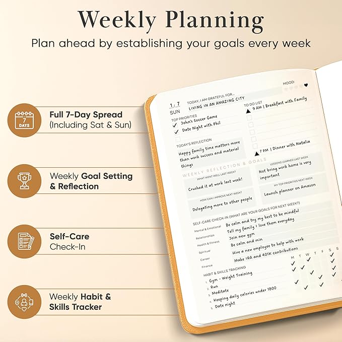 Mantra Planner 2026 Planner, Daily Journal & Gratitude Journal All-In-One - Image 5