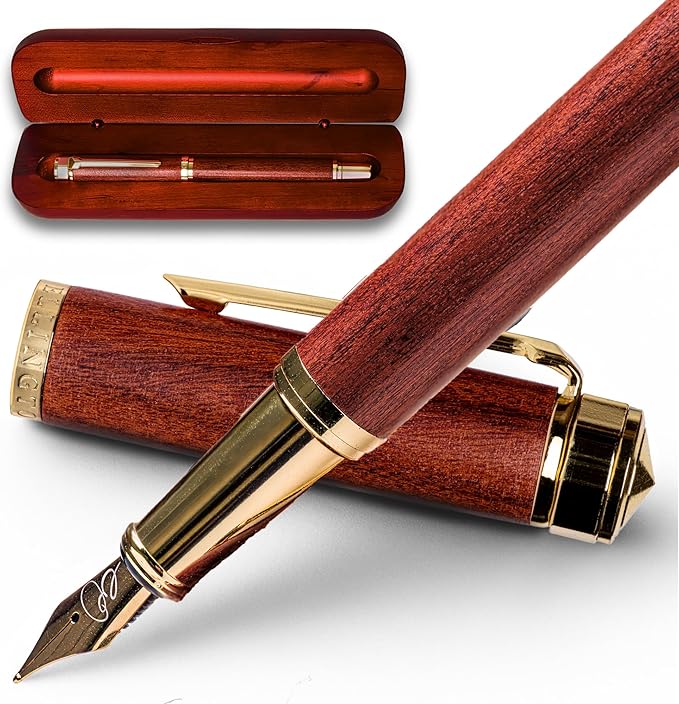 Ellington Pens Luxury Wood Fountain Pen Set –Medium Nib by EllingtonPens