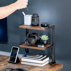 VIVO Clamp-on 13 inch Above or Below Desk 2-Tier Shelving Unit - Image 8