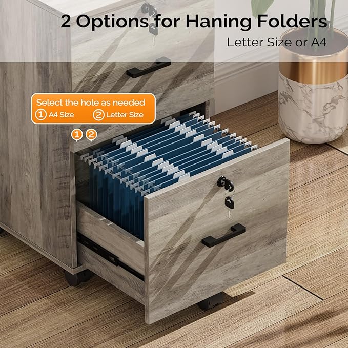 VINGLI 2 Drawer File Cabinet - Image 9