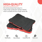 Foam Inserts Fits Milwau-kee Packout 48-22-8424 | Drawer foam tool box inserts 2 pcs Black/Red
