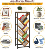 IBUYKE 9 Tier Tree Bookshelf, Floor Standing Wood Bookshelf - Image 7