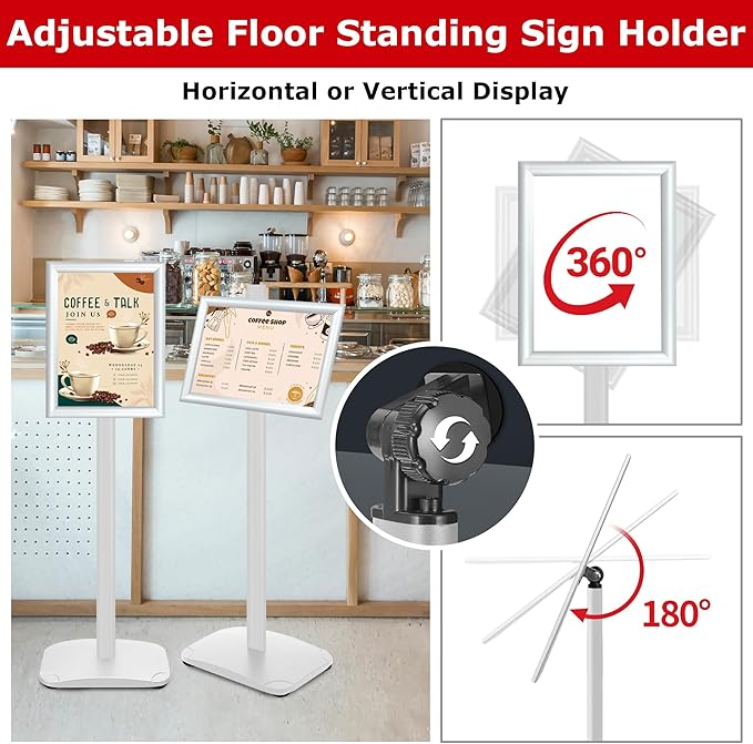 VAIIGO 3 Pack Heavy Duty Standing Sign Holder 8.5x11 Inch - Image 6