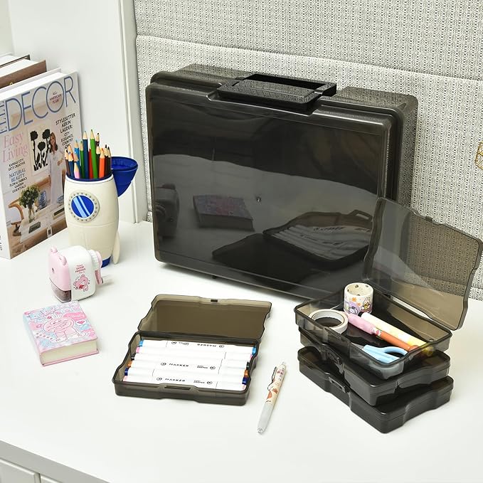 Haundry Photo Storage Box with 16 Inner 4" x 6" Photo Case, Portable Storage - Image 7