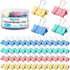 Colored Binder Clips, Medium Binder Clip 1.25 Inch by Baxrou