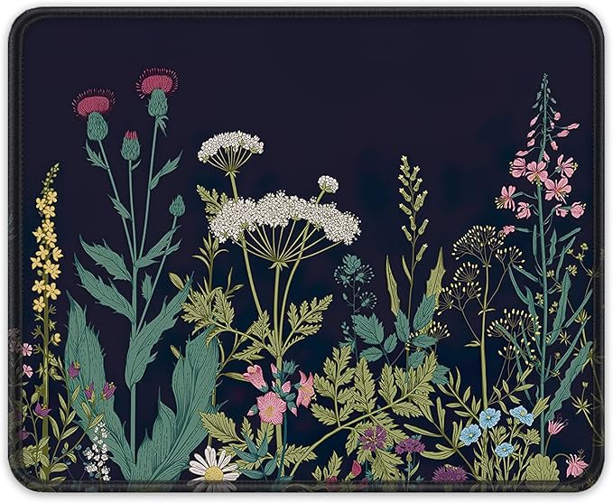 Auhoahsil Mouse Pad, 12 x 10 in Flower Theme Computer Mouse Pad by Auhoahsil