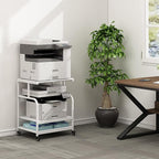 Fannova White Printer Stand, 23.6 x18.9 x 30 Inches Big Size Printer Table - Image 6