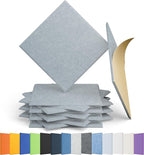 Amantech 12 Pack Acoustic Panels Self Adhesive Sound Proof Foam, High Density by Amantech