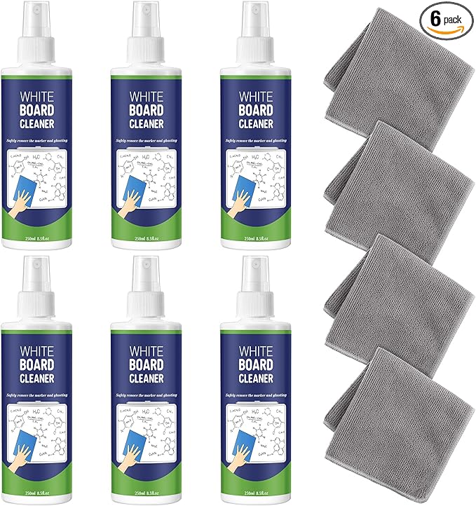 Dansib 6 Pack Whiteboard Cleaner Spray 8.5oz Dry Erase Board Cleaner by Dansib