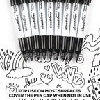 cloudriver Black Permanent Markers Fine Tip, 60 Packs Permanent Markers Bulk - Image 6