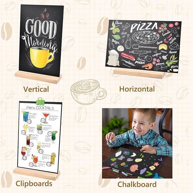 Bouiexye 3 Pack 8.1x12 in Chalkboard Signs - Image 3
