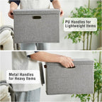 Roobyl 17" Large Collapsible Storage Bins - Image 4