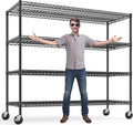 REIBII 75.6" H Storage Shelves Metal Shelving Unit by REIBII