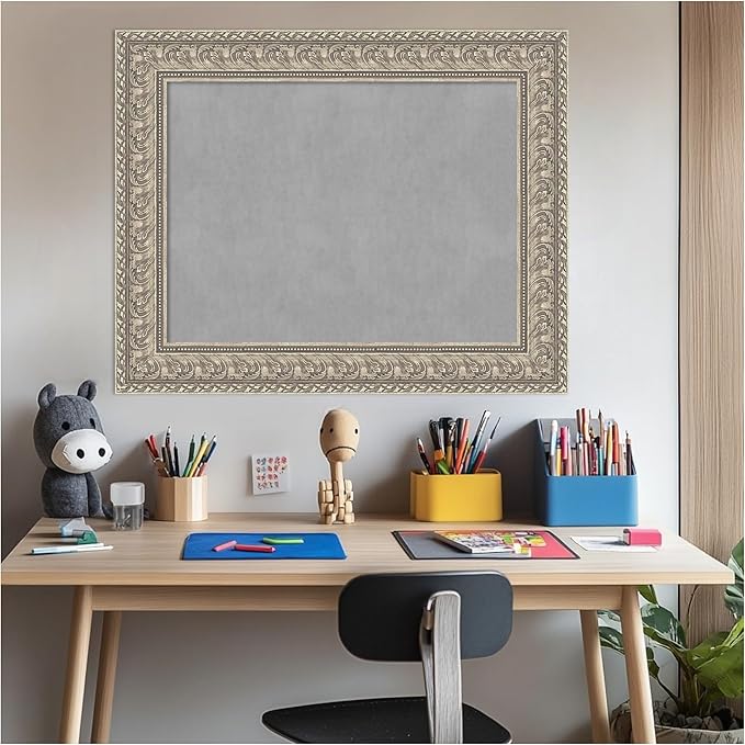 Amanti Art Silver Framed Magnetic Board 25x31 Medium Vision Board - Image 6
