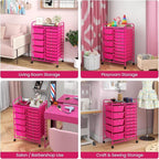 LDAILY 15 Drawer Rolling Storage Cart, Rolling Cart - Image 7