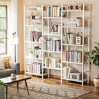 SUPERJARE Triple 5 Tier Bookshelf, Bookcase - Image 8