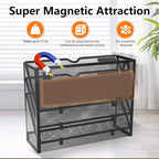 KZWKRG 4 Tier Magnetic File Holder, Large Capacity Mesh Hanging Wall Organizer - Image 4