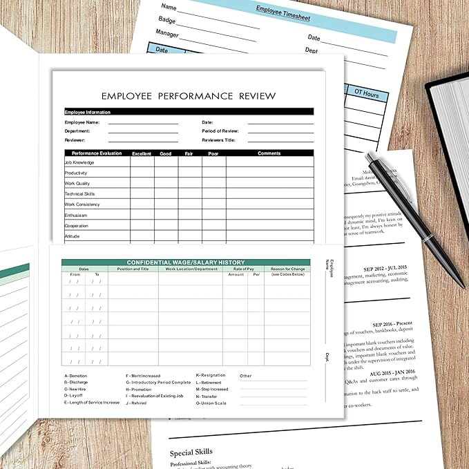 Employee File Folders with Internal Pocket, High Capacity HR Folders - Image 6