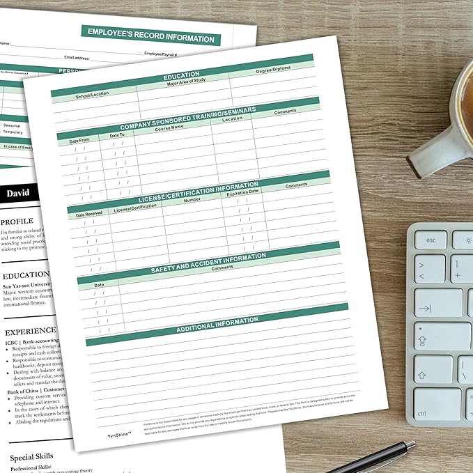 Employee File Folders with Internal Pocket, High Capacity HR Folders - Image 7