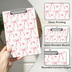APIILVPQ Pink Clipboard，Bow Clipboards - Image 4