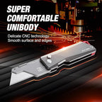 FLISSA Advanced Titanium Utility Knife, CNC Unibody, Lightweight All Metal - Image 2