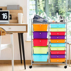 GOFLAME 15-Drawer Rolling Storage Cart, Craft Storage Cart - Image 2