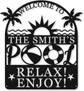 Personalized Pool Sign, Pool Gift, Custom Pool Decor, Custom Metal Pool Sign by HYTSIGN