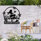Custom Mermaid Metal Sign, Personalized Name, Wall Decor, Beach Theme, Girls - Image 5