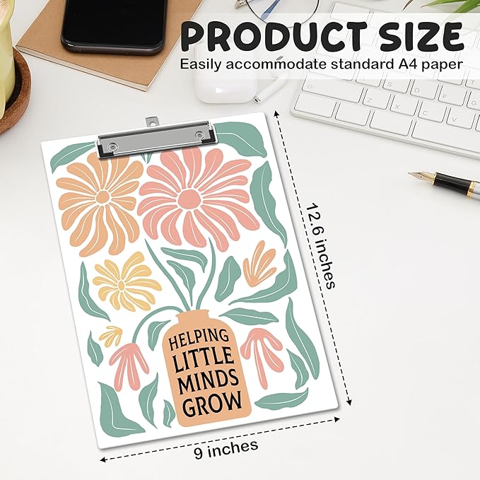 APIILVPQ Teacher Clipboard, Boho Floral Clipboards - Image 2