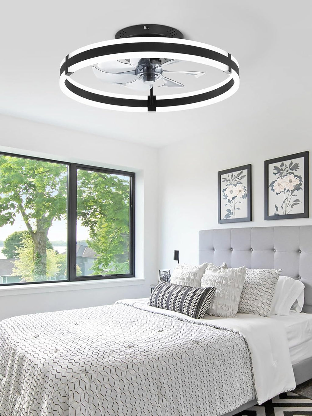 zmishibo low profile 19.7'' ceiling fans with lights, package contents