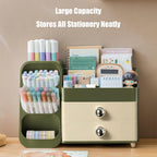 desk organizer with pen pencil holder, pen organizer, close-up detail