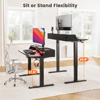 ErGear Standing Desk with LED Strip, 55″ x 28″ Electric Height Adjustable RGB - Image 3